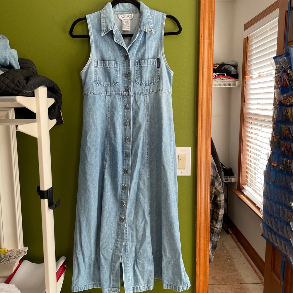Long denim dress